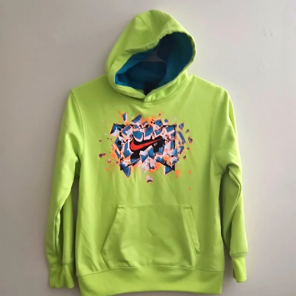 Nike Lime Green Hoodie‎ with Graphic Logo